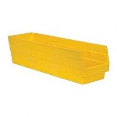 Quantum Storage - 50 Lb. Load Capacity, 23-5/8" Deep, Yellow Polypropylene Hopper Shelf Bin - 6" High x 6-5/8" Wide x 23-5/8" Long - Top Tool & Supply