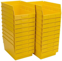 Quantum Storage - 50 Lb. Load Capacity, 11-5/8" Deep, Yellow Polypropylene Hopper Shelf Bin - 6" High x 8-3/8" Wide x 11-5/8" Long - Top Tool & Supply