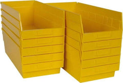 Quantum Storage - 50 Lb. Load Capacity, 17-7/8" Deep, Yellow Polypropylene Hopper Shelf Bin - 6" High x 8-3/8" Wide x 17-7/8" Long - Top Tool & Supply