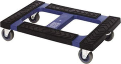 Quantum Storage - 1,000 Lb Capacity Polyethylene Rubber Cap Dolly - 30" Long x 18" Wide x 7" High, 4" Wheels - Top Tool & Supply