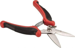 Wiss - 2-1/2" Length of Cut, Straight Pattern Multi-Purpose Snip - 8-1/2" OAL, Cushion Grip Handle - Top Tool & Supply