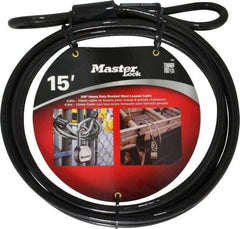 Master Lock - 15' Long Heavy Duty Cable - 3/8" Diam - Top Tool & Supply