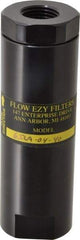 Flow Ezy Filters - 1/2 NPT Thread, 40 Micron, 1.6" Outside Diam, 4.9" Long, Stainless Steel Wire Cloth Media, Filter Assembly - Anodized Aluminum - Top Tool & Supply