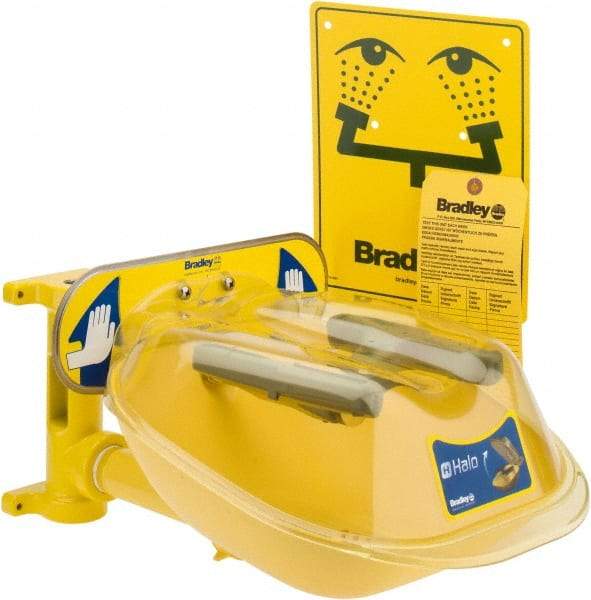 Bradley - Wall Mount, Plastic Bowl, Eye & Face Wash Station - Top Tool & Supply