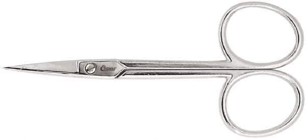 Clauss - 1" LOC, 8-1/2" OAL Straight Scissors - Steel Straight Handle, For Paper, Fabric - Top Tool & Supply