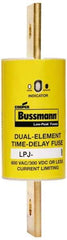 Cooper Bussmann - 300 VDC, 600 VAC, 110 Amp, Time Delay General Purpose Fuse - Bolt-on Mount, 5-3/4" OAL, 100 at DC, 300 at AC (RMS) kA Rating, 1-5/8" Diam - Top Tool & Supply