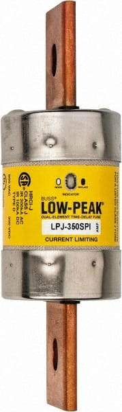 Cooper Bussmann - 300 VDC, 600 VAC, 350 Amp, Time Delay General Purpose Fuse - Bolt-on Mount, 7-1/8" OAL, 100 at DC, 300 at AC (RMS) kA Rating, 2" Diam - Top Tool & Supply