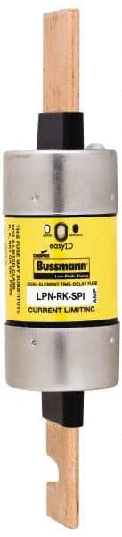 Cooper Bussmann - 250 VAC/VDC, 225 Amp, Time Delay General Purpose Fuse - Bolt-on Mount, 8-5/8" OAL, 100 at DC, 300 at AC (RMS) kA Rating, 2-3/8" Diam - Top Tool & Supply