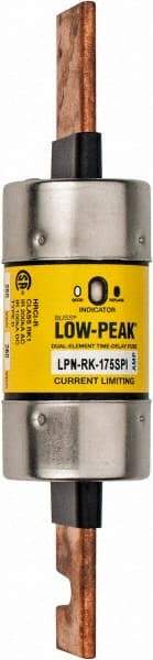 Cooper Bussmann - 250 VAC/VDC, 175 Amp, Time Delay General Purpose Fuse - Bolt-on Mount, 7-1/8" OAL, 100 at DC, 300 at AC (RMS) kA Rating, 1-19/32" Diam - Top Tool & Supply