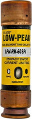 Cooper Bussmann - 125 VDC, 250 VAC, 60 Amp, Time Delay General Purpose Fuse - Fuse Holder Mount, 76.2mm OAL, 100 at DC, 300 at AC (RMS) kA Rating, 13/16" Diam - Top Tool & Supply