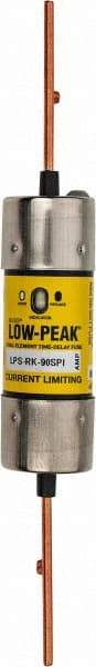 Cooper Bussmann - 300 VDC, 600 VAC, 90 Amp, Time Delay General Purpose Fuse - Fuse Holder Mount, 7-7/8" OAL, 100 at DC, 300 at AC (RMS) kA Rating, 1-39/64" Diam - Top Tool & Supply