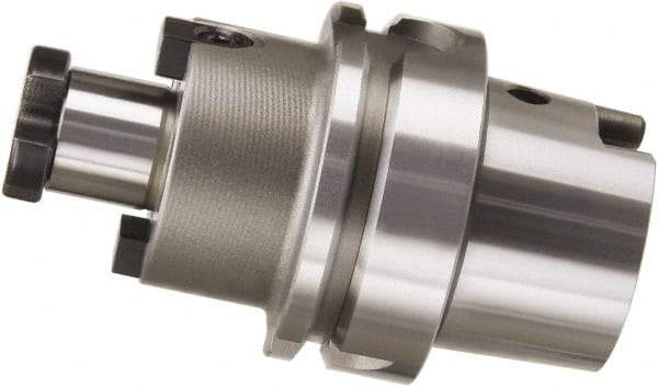 Accupro - HSK63A Taper Shank 1" Pilot Diam Shell Mill Holder - 3" Flange to Nose End Projection, 1/2-20 Lock Screw - Exact Industrial Supply