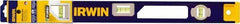 Irwin - Magnetic 24" Long 3 Vial I-Beam Level - Aluminum, Blue/Yellow, 1 Level & 2 Plumb Vials - Top Tool & Supply