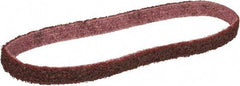 3M - 3/8" Wide x 13" OAL, Aluminum Oxide Abrasive Belt - Aluminum Oxide, Medium, Nonwoven, Series SC-BS - Top Tool & Supply