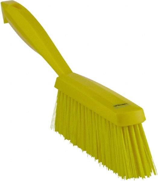 Vikan - 14" OAL, Polyester Staple Set Bench Brush - 2" Bristle Length, 6-3/8" Long Head, Yellow - Top Tool & Supply