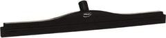 Vikan - 24" Rubber Blade Floor Squeegee - Double Edge, Black, Plastic Holder - Top Tool & Supply