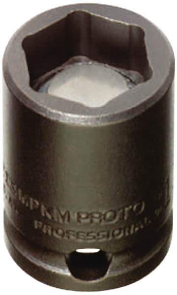 Proto - 1/2" Drive 18mm Standard Magnetic Impact Socket - 6 Points, 1-1/2" OAL - Top Tool & Supply