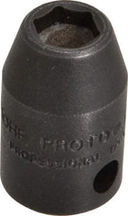 Proto - 3/8" Drive 5/16" Standard Magnetic Impact Socket - 6 Points, 1-3/32" OAL - Top Tool & Supply