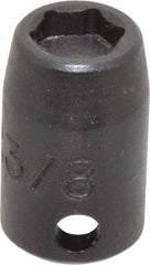 Proto - 3/8" Drive 3/8" Standard Magnetic Impact Socket - 6 Points, 1-3/32" OAL - Top Tool & Supply