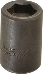 Proto - 1/2" Drive 5/8" Standard Magnetic Impact Socket - 6 Points, 1-1/2" OAL - Top Tool & Supply