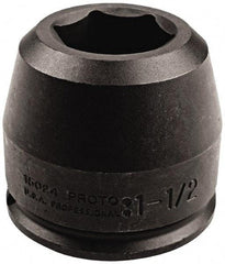 Proto - 1-1/2" Drive 1-3/4" Standard Impact Socket - 6 Points, 5-3/4" OAL - Top Tool & Supply