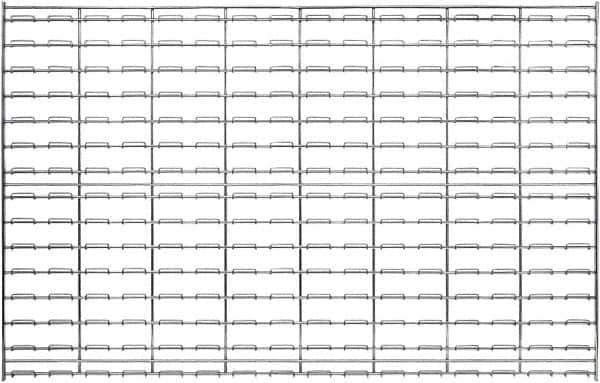Quantum Storage - 48" Wide x 30" High, Chrome Louvered Bin Panel - Use with Stack and Hang Bins - Top Tool & Supply