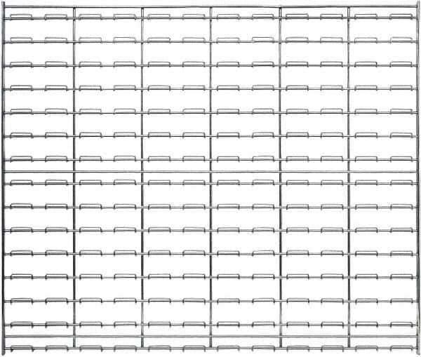 Quantum Storage - 36" Wide x 30" High, Chrome Louvered Bin Panel - Use with Stack and Hang Bins - Top Tool & Supply