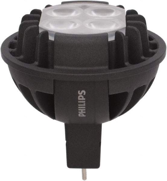 Philips - 7 Watt LED Commercial/Industrial 2 Pin Lamp - 2,700°K Color Temp, 370 Lumens, 12 Volts, Dimmable, MRC16, 35,000 hr Avg Life - Top Tool & Supply