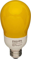 Philips - 14 Watt Fluorescent Residential/Office Medium Screw Lamp - 2,700°K Color Temp, 600 Lumens, 120 Volts, A19, 8,000 hr Avg Life - Top Tool & Supply