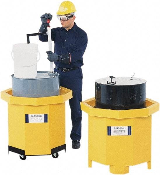 UltraTech - 66 Gal Sump, 800 Lb Capacity, 1 Drum, Polyethylene Spill Deck Pallet - 34" Long x 34" Wide x 28" High, Liftable Fork, Drain Included, 1 Tank Drum Configuration - Top Tool & Supply