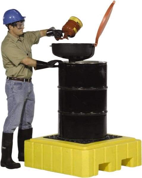 UltraTech - 62 Gal Sump, 800 Lb Capacity, 1 Drum, Polyethylene Spill Deck or Pallet - 40" Long x 40" Wide x 12" High, Liftable Fork, Low Profile, 1 Tank Drum Configuration - Top Tool & Supply