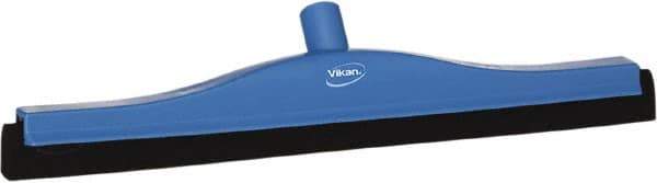 Vikan - 20" Foam Rubber Blade Bench Squeegee - Double Edge, Blue, Plastic Holder - Top Tool & Supply