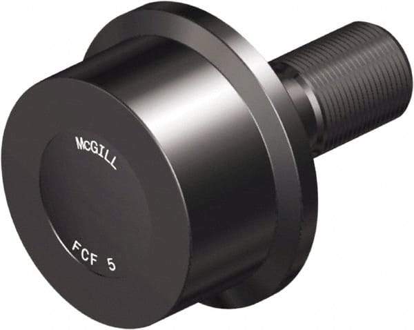 McGill - 6" Roller Diam x 3" Width, 2-1/2" Stud Diam x 5-1/2" Length, Flanged Load Roller - Steel, 3-1/4" Thread Length, 2-1/2-12 Thread, 8-1/2" OAL, 35,800 Lb Dynamic Cap, 62,000 Lb Static Cap - Top Tool & Supply