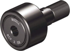 McGill - 2-1/2" Roller Diam x 1-1/4" Width, 1" Stud Diam x 2-1/4" Length, Sealed Self Lubricating Stud Cam Follower with Nonmetallic Bushing and Hex - Steel, 1-1/4" Thread Length, 1-14 Thread, 3.78" OAL - Top Tool & Supply