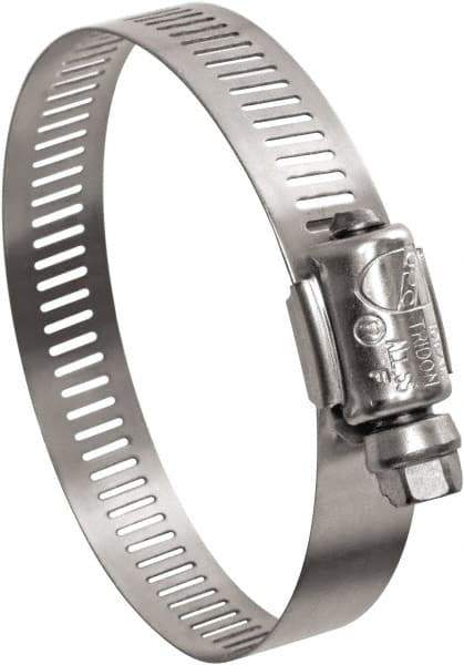 IDEAL TRIDON - SAE Size 16, 11/16 to 1-1/2" Diam, Stainless Steel Worm Drive Clamp - 1/2" Wide, Material Grade 201, Series Contractor - Top Tool & Supply