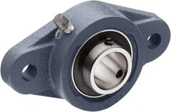 Tritan - 1-1/4" ID, 5.83" OAL x 1.58" OAH 2-Bolt Flange - 2,540 Lb Static Cap, 4,384 Lb Dyn Cap, 4.61" Btw Mnt Hole Ctrs, 0.71" Base-to-Ctr Ht, Cast Iron/Steel - Top Tool & Supply