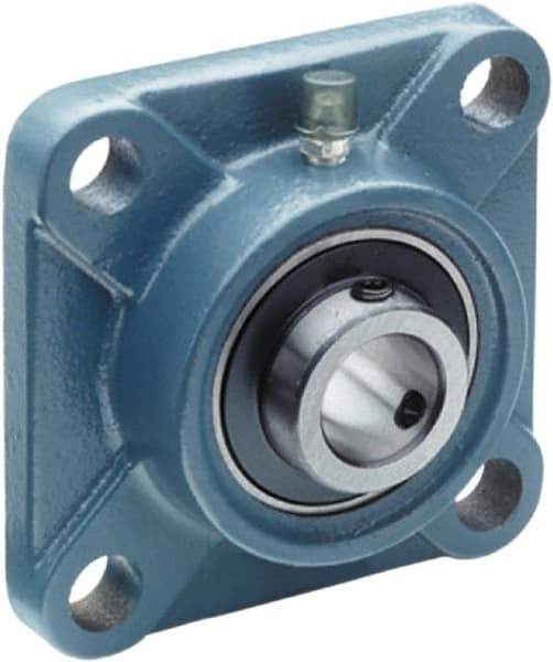 Tritan - 1-5/16" ID, 4.61" OAL x 1-3/4" OAH 4-Bolt Flange - 3,440 Lb Static Cap, 5,778 Lb Dyn Cap, 3.62" Btw Mnt Hole Ctrs, 3/4" Base-to-Ctr Ht, Cast Iron/Steel - Top Tool & Supply