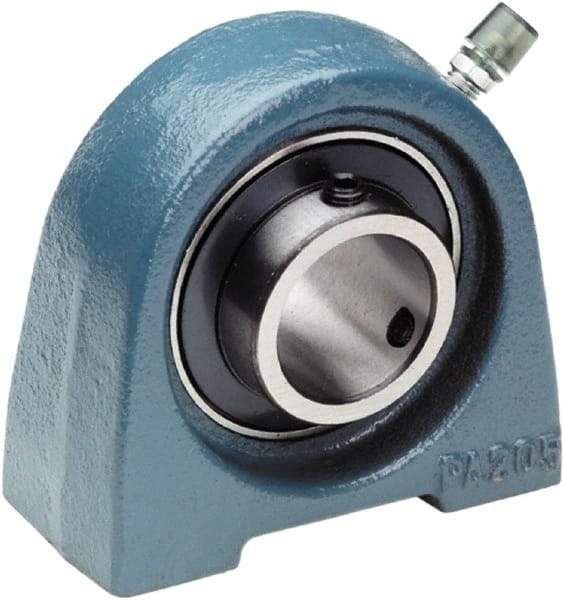 Tritan - 1" ID, 2.7559" OAL x 2.7559" OAH Pillow Block - 1,765 Lb Static Cap, 3,147 Lb Dyn Cap, 2" Btw Mnt Hole Ctrs, 1-7/16" Base-to-Ctr Ht, Cast Iron/Steel - Top Tool & Supply