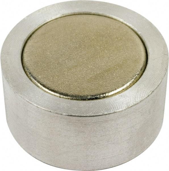 Mag-Mate - 1" Wide x 1/2" Thick, Center Mount Neodymium Rare Earth Fixture Magnet - 10.4 Lb Average Holding Capacity, 20.8 Lb Max Holding Capacity, Aluminum Housing - Top Tool & Supply