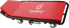 Sunex Tools - 300 Lb Capacity, 4 Wheel Creeper (with Adjustable Headrest) - Metal, 45-1/2" Long x 2-1/2" Overall Height x 19" Wide - Top Tool & Supply