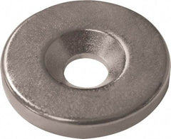 Mag-Mate - 3/4" Long x 3/4" Diam x 1/8" High, 1 Mounting Hole, 12 Poles, Ring Neodymium Rare Earth Holding Magnet - 8 Lb Average & 16 Lb Max Pull Force, M6 Mounting Hole, Countersunk Hole Style, 180°F Max Operating Temp - Top Tool & Supply