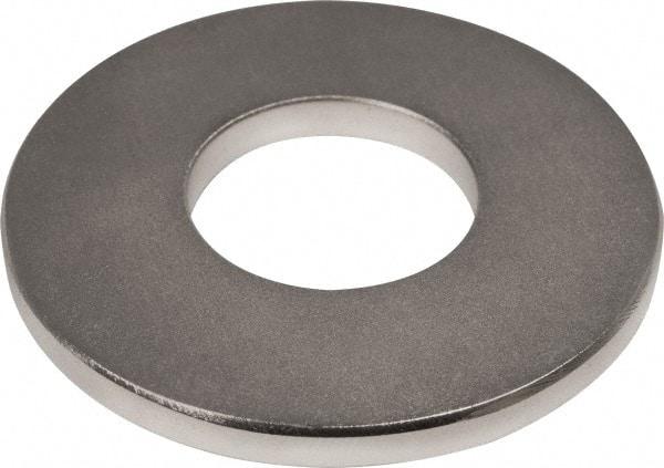 Mag-Mate - 2" Long x 2" Diam x 3/16" High, 1 Mounting Hole, 76 Poles, Ring Neodymium Rare Earth Holding Magnet - 60 Lb Average & 119 Lb Max Pull Force, 7/8 Mounting Hole, Through Hole Style, 180°F Max Operating Temp - Top Tool & Supply