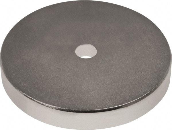 Mag-Mate - 1-1/2" Long x 1-1/2" Diam x 1/8" High, 1 Mounting Hole, 45 Poles, Ring Neodymium Rare Earth Holding Magnet - 33.7 Lb Average & 67.3 Lb Max Pull Force, 1/8 Mounting Hole, Through Hole Style, 180°F Max Operating Temp - Top Tool & Supply