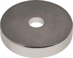 Mag-Mate - 1" Long x 1" Diam x 1/8" High, 1 Mounting Hole, 20 Poles, Ring Neodymium Rare Earth Holding Magnet - 16.6 Lb Average & 33.2 Lb Max Pull Force, 0.19 Mounting Hole, Through Hole Style, 180°F Max Operating Temp - Top Tool & Supply