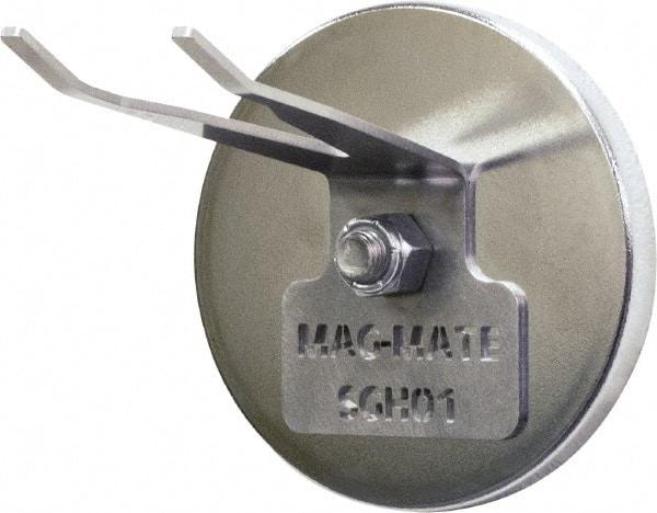 Mag-Mate - 190 Lb Max Pull Force, 1/2" Overall Height, 4-29/32" Diam, Ceramic Cup Magnet - Magnetic Spray Gun Holder Style, Chrome Plated - Top Tool & Supply