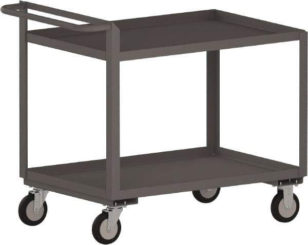 Jamco - 1,200 Lb Capacity, 30" Wide x 48" Long x 30" High Standard Utility Cart - 2 Shelf, Steel - Top Tool & Supply