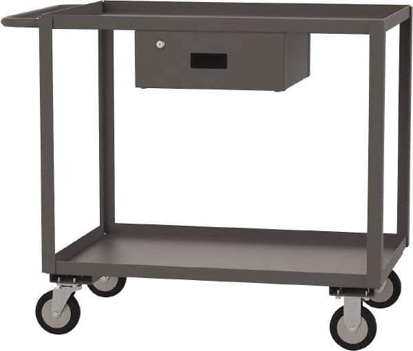 Jamco - 1,200 Lb Capacity, 30" Wide x 60" Long x 35" High Standard Utility Cart - 2 Shelf, Steel - Top Tool & Supply