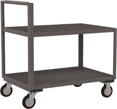 Jamco - 1,200 Lb Capacity, 30" Wide x 48" Long x 27" High Standard Utility Cart - 2 Shelf, Steel - Top Tool & Supply