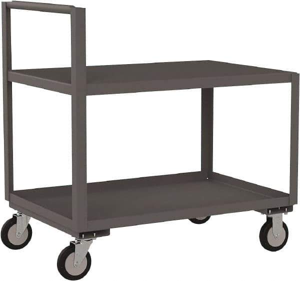 Jamco - 1,200 Lb Capacity, 24" Wide x 48" Long x 27" High Standard Utility Cart - 2 Shelf, Steel - Top Tool & Supply