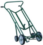 4-Wheel Drum Truck - 1000 lb Cacity - 10" Poly wheels forward - 6' Poly wheels back - Easy Handle -- 59 H x 24 W - Top Tool & Supply